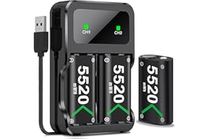 HEYLICOOL 3x5520mWh Rechargeable Battery Pack for Xbox Series X|S & Xbox One - Controller Battery Pack & Charging Dock