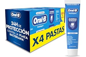 Oral-B Pro-Expert Protección Profesional Pasta De Dientes, Pack Ahorro 4x125 ml, Dentífrico Que Protege Contra La Placa, Sabor A Menta Fresca