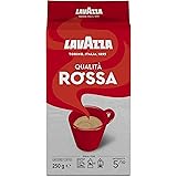 Lavazza Qualita Rossa, Arabica and Robusta Medium Roast Ground Coffee, 250 g, (Pack of 12)