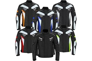 PROFIRST Motorcycle Jacket Mens Waterproof Textile Cordura Fabric Motorbike Mesh Jacket All Seasons Removeable CE Approved Protections