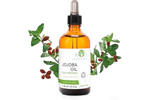 B.O.T COSMETIC & WELLNESS Öl für die Augenpartie, Gesicht und Haare, Bio-Jojobaöl - Unvergleichliche Vorteile, Feuchtigkeitsspendend, Wasserfester Make-up-Entferner, Stärkt das Haar, Anti-Akne-Lösung, Lippenbalsam - 50 ml