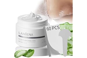 LANBENA Blackhead Remover Nose Pore Strip for Face, 2.0 Upgraded Deep Cleansing Peel off Mask Nose Strips Skincare for All Skin (1.06 Oz/30g) - 60pcs Strips