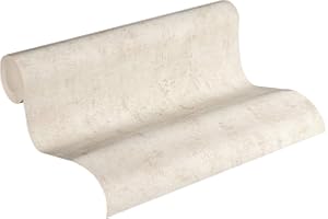 A.S. Création Livingwalls Vliestapete 10,05 m x 0,53 m in rustikaler Putzoptik - Beige - Motivtapete im Industrial Design Made in Germany - 224057