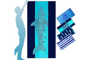 ELETIFFI Serviette De Plage XXL Tapis Serviettes Drap Natte Accessoire Anti Sable Homme Grande Beach Towel Lot Femme Accessoires Eponge Fille Essuie Draps 90x180 Cadeau Anniversaire