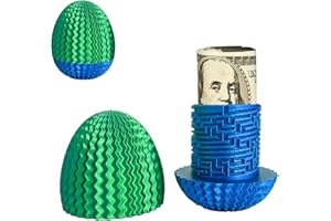 NPLSEO Mystery Egg Puzzle Box, Money Box for Cash Gift Birthday, 3D Maze Gift Box with Hidden Compartment for Cash, Treasures, Reusable Surprise Money Holder for Birthdays, Christmas, Easter (D)