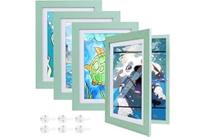 ChicSoleil Kunstfotorahmen für Kinder, befüllbar Bilderrahmen zum öffnen, Frontöffnung Bilderrahmen für Kunstwerke, Ideal für Kinderzeichnungen, Kinder Kunstprojekte, Schule, Zuhause oder Büro