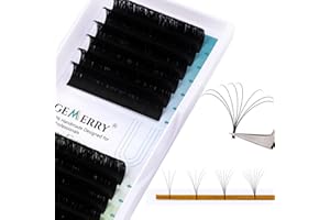 ‎GEMERRY 12mm Selbstfächernde Wimpern Volumentechnik Wimpernverlängerung Easy Fan 3D 5D 8D 10D -0,07mm D curl- Volumen Wimpern Lash Extensions von GEMERRY (0.07-d curl-12mm)