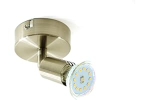 ‎DAPO LED-Strahler-Spot LINOS nickel Decken-Wand-Spot-Leuchte-Lampe-Balke (1-flammig) 7 Watt 650lm 3000K