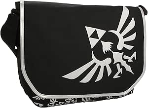 Zelda Triforce Logo Black Messenger Bag