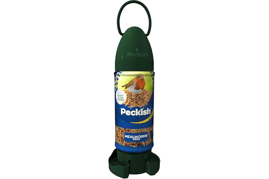 Peckish Mealworm Ready To Use Feeder, Large, Green