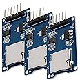 AZDelivery Micro SD SPI Storage Board TF Memory Card Adapter Shield Module 5V compatible with Arduino Including E-Book! (Pack of 3)
