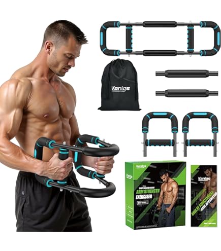 Chest Exerciser For Men Arm Trainer Workout Equipment - Adjustable Chest & Shoulder Exerciser, Portable Detachable Strength Trainer Home Gym Equipment