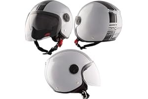 A-PRO Casco Jet Moto Scooter Quad Omologato ECE 22 06 Visiera Sonicmoto