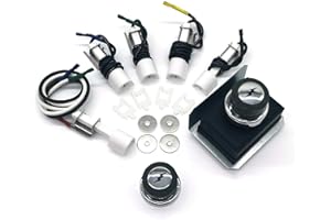 WEMEIKIT 1836-13 7628 7629 Universal Igniter Kit for Weber Genesis 300 Series Front-Control Grills, Genesis E/S 310 320 330 Starter Kit, 65946 65942 Part, 4-Outlet Ignition Replacement 88826