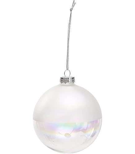 Succulent Style Palline di vetro (6 x 8 cm) – Decorazione per matrimonio – Iridescent trasparente – Vetro – Da appendere – Whimsical – 6 pezzi