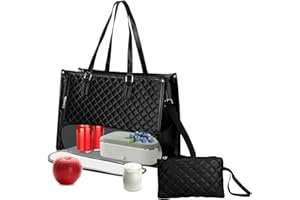 Lnopever Bolsa Comida Trabajo Loncheras De Trabajo Lunch Bag, Kit De Computadora PortáTil (Adecuado Para Computadoras PortáTiles De 14 ") Con OpcióN De Tirantes Y Correas Para Hombros