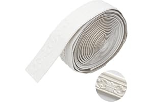 RANJIMA Bordi Adesivi per Pareti, 10m Carta Parati Adesiva Muro Bordo in Schiuma Flessibile Adesivi per Battiscopa Bianchi Bordo Decorativo Adesivo 3D per Pareti per Corridoio Soffitto