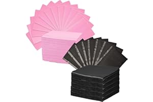 DOLASO 40 Pieces Disposable Dental Bibs Waterproof Scarf Towel Patient Bibs (Black Pink)