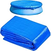 Round Pool Cover, Round Pool Cover, Cover for Detachable Pools, Pool Cover &oslash; 220 cm, for Swimming Pool Diameter 72 Inches, An