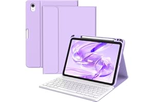 BQSS Coque Clavier pour iPad 10/11 Ème Génération(10.9 Pouces 2022/11 Pouces A16 2025), AZERTY Français, Housse Amovible avec Clavier Bluetooth sans Fil pour iPad 2022 10eme/11eme