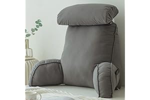 COYEUX Lesekissen,Rückenkissen mit Armlehnen,Rückenkissen für Sofa/Bett,Multifunktionales Kissen,Sitzstützkissen,Zum EntspannenSpielen,Lesen,Fernsehen