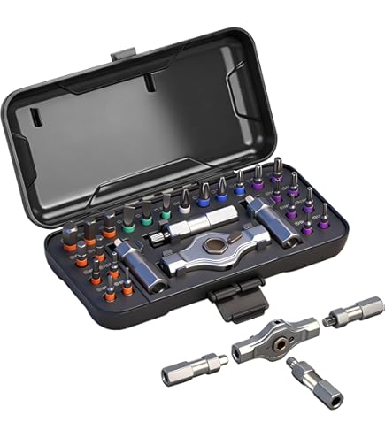 Magnetische mini-schroevendraaierset met koffer, 24 in 1 precisieschroevendraaierset met 24 bits, zakhandschroevendraaiergereedschapsset, draagbare reparatieset voor computer, mobiele telefoon, horloge, bril