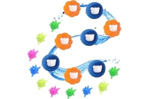 MAY HUANG 18 Stücke Fusselbälle für Waschmaschine, Tierhaarentferner Waschmaschine, Wiederverwendbarer Haarfänger für Waschmaschine, Anti-Wicklung Waschbälle, Entfernt Tierhaare＆Fusseln