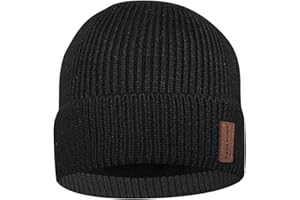 North Bund Bonnet pour Homme Hiver Classique Femmes Tricot Extensible Bonnet Intérieur Bonnet Tricoté en Laine Ski