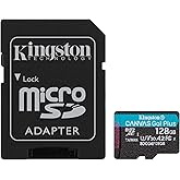 Kingston 128GB Canvas Go Plus microSD Card | Up to 200MB/s | Class 10, UHS-I, U3, V30, A2 | SDCG4/128GB