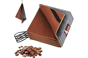 Jukibole Set med 4 barista-dukar – 30 x 30 cm mikrofiberdukar för rengöring av barista-portafiltermaskinen, extra absorberand