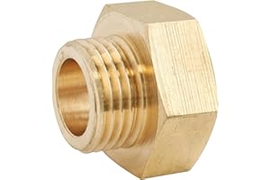 SOMATHERM FOR YOU, Réduction laiton brut Mâle 12/17 - Femelle 15/21, sachet de 2 pièces, raccordement rapide, résistant à la corrosion, compatible avec tous raccords filetés