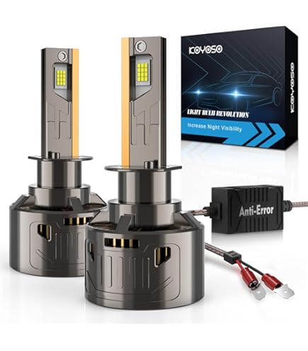 FateEye H7 LED 44000LM - Kit De Faros H7 LED 200W 6500K Blanco Anti-Fallo Extremadamente Luminoso, Para Reemplazar Lámparas Y De Xenón H7 De Automóvil, Paquete De 2 - 5