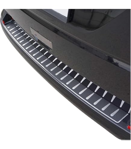Protection Seuil De Coffre Pour VW T6 Transporter (2015-2021) - Revêtement Carbone Chromé