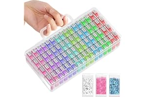 ARTDOT Diamond Painting Zubehör Boxen, 64 Stück 5D Diamant Painting Erwachsene Aufbewahrungsbox mit Stickers & Handle