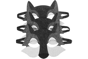 TODDMOMY 3Pcs a metà Faccia Halloween Ha Sentito Maschere Mascherare Il per Bambini Cosplay Costume Bomboniere