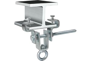 Supaway I-Beam Aufhänger Stahlträgerklemme Boxsack-Zubehör Heavy Duty Steel Perforated Bag Hanger Boxsackaufhänger für Balken Einstellbar von 63 mm bis 220 mm Hält 204 kg Schwerkraft Stand