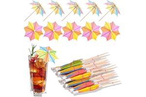 CHONGQILAO 50 Piezas Paraguas de Cóctel, Mini Sombrillas de Cóctel, Sombrilla Decoracion Cóctel, Sombrillas Bebida, Sombrilla de Cóctel Decoración de Cóctel, Paraguas Cóctel para Pastel Postre Bebida (C)