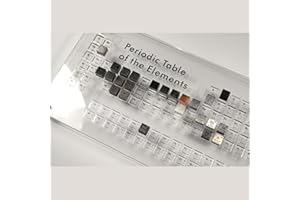 TIHONORI Acrylablage für Elementwürfel 10 mm (0,39"), Transparenter Halter für Periodensystem, Displayständer für Chemische Elemente