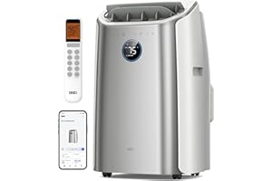 Dreo Smart 3-in-1 Portable Air Conditioner, 10000 BTU Drainage-Free Cooling AC Unit, Silent Mobile Air Conditioner for Bedroom, APP/Voice/Remote Control, 24h Timer with Fan &Dehumidifier, Silver