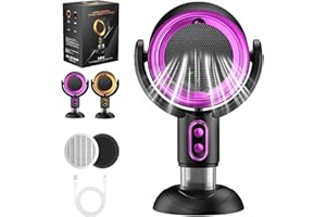 LLELEMAMO Puff Hide Smoke Fan, Puffhide Purifier, 3000mAh Puffhide for Smoke Fan, Smoke Away Purifier Fan, Smoke Filter for Smoking Indoors, 2 Speed Wide-Angle Purification Smoke and Odors (Purple-plug in)