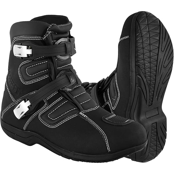 Bottes Moto Boots & Braces - Cuir Noir - Taille 38 - 2 Boucles