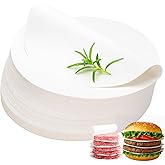 Hugwish 1000pcs Hamburger Paper Round 15cm, Non-Stick Paper Separator Hamburgers Smash Burger Dividers (1000, 15cm)