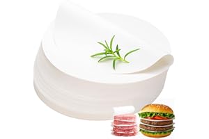 Hugwish 1000pcs carta oleata Rotonda 11cm per hamburger, fogli per pressa hamburger, dischi cartine veline per hamburger, dischetti hamburger, pellicola hamburger (1000, 11cm)