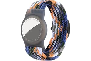 Dingfeiyu Nylon Kids Wristband for Airtag, Anti-Lost, Anti-Scratch Bracelet Kids, Airtag Tracking Watch Wrist Strap Child, Holder Necklace for Airtag