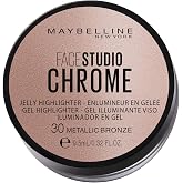 Maybelline New York New York Face Studio Chrome Jel Aydınlatıcı - 30 Metallic Bronze 1 Paket (1 x 38 g)