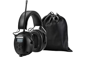 PROHEAR 033 Cascos Antiruido Bluetooth con radio, recargables reducción de ruido, auriculares de protección auditiva FM/AM con manos libres, ideal para trabajar en el jardín, cortar el césped