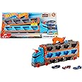 Hot Wheels City - Camión autopista, Pista de Coches de Juguete de 2 Metros con Lanzador, Incluye 3 vehículos (Mattel HGH33)
