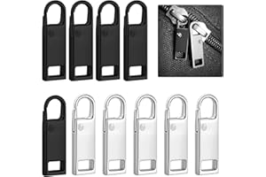 DEWFIGS ㅤ 10 Pezzi Tiretti per Cerniere Lampo, Cursore Cerniera Tira Sostituzione, Universale Cursori di Ricambio in Metallo, per Riparazione Zip, Valigie, Giacche, Zaini, per Riparazioni e Sostituzioni Veloci