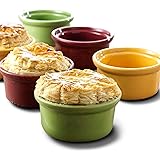 Mini Ramekins Set of 6 Creme Brulee Ramekins 6 oz ramekins & soufflé dishes Small Baking Dish Oven Safe Ramekins set by Jean 