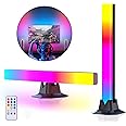 MAKINGTEC RGB LED Lights Bar-Music Sync RGB Desk Light-Gaming Lights for Room, with Infrared Remote Control, Power Adapter, and 74 in/190cm USB Powered Wire, for Bedroom Atmosphere and TV PC Monito